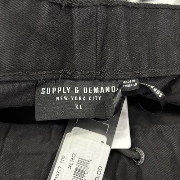 Supply & Demand Straight Leg Double Knee Black Denim Pants Size XL (38x31) NWT - Picture 7 of 7